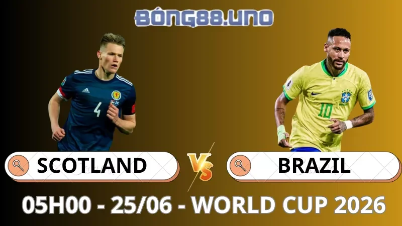 Soi Kèo Scotland Vs Brazil - World Cup - 25/06/2026